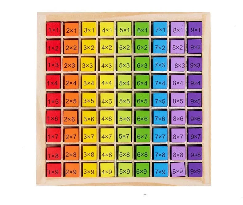 Wooden Math Toys For Kids 99 Multiplication Table Arithmetic Learning Aids