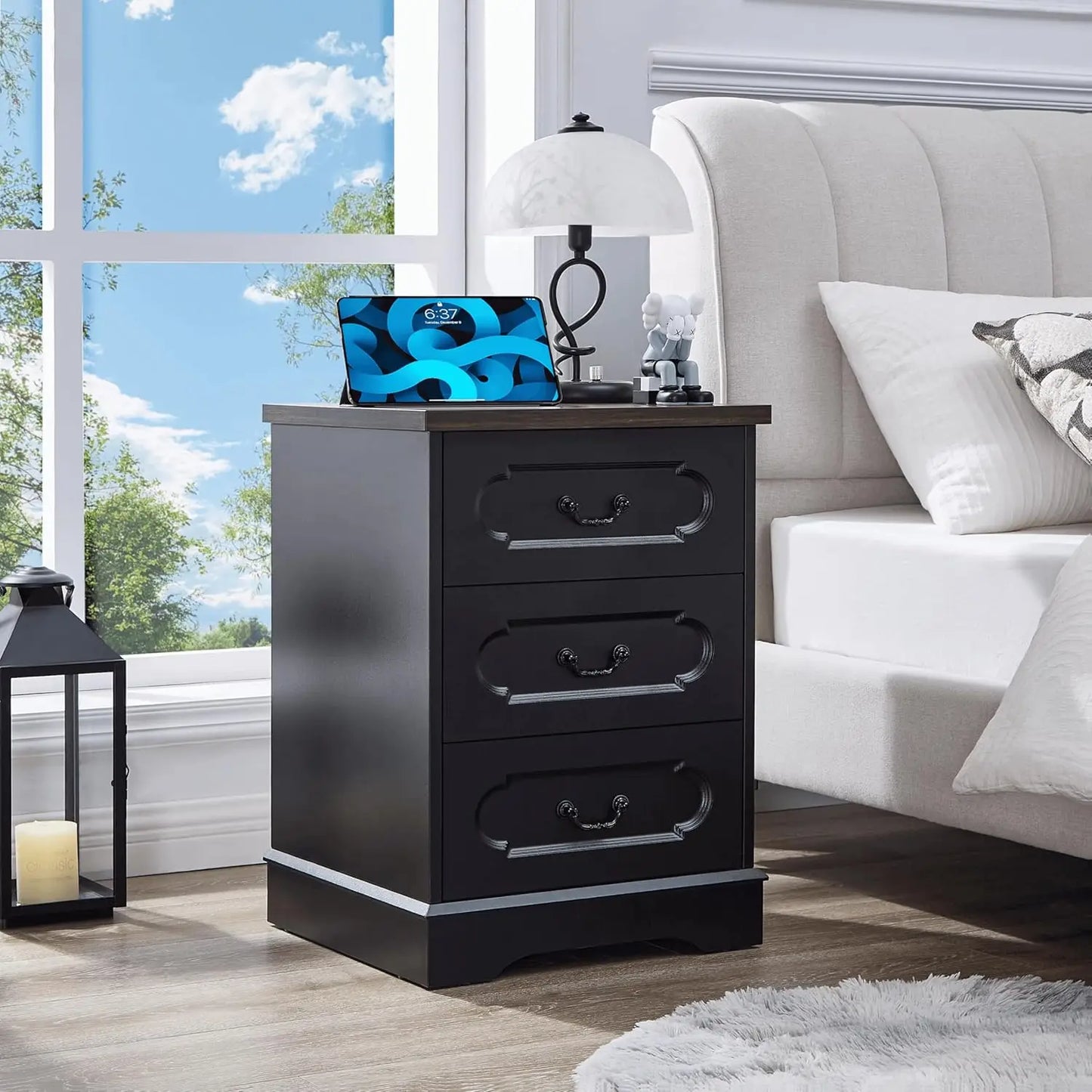 Farmhouse Cherry Wood Chest of Drawers for Bedroom Rustic Wide