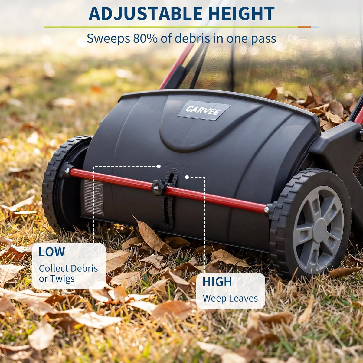 21 Inch Push Lawn Sweeper Manual Yard Leaf Grass Collector