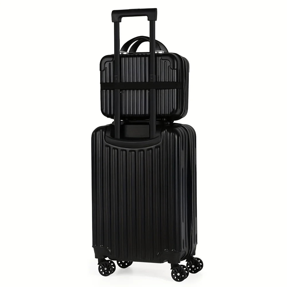 2 Piece Luggage Set With Carry On Bag 20 Inch Suitcase 14 Inch Handbag
