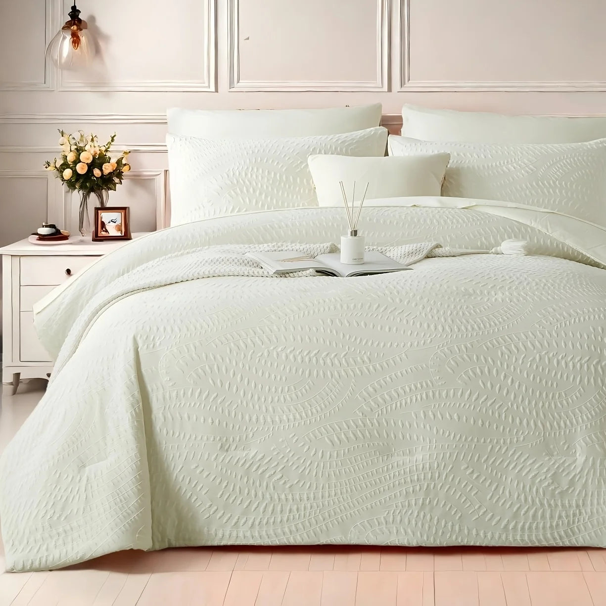 Boho Farmhouse Comforter Set Queen King Size Bed In A Bag Geometric Tufted