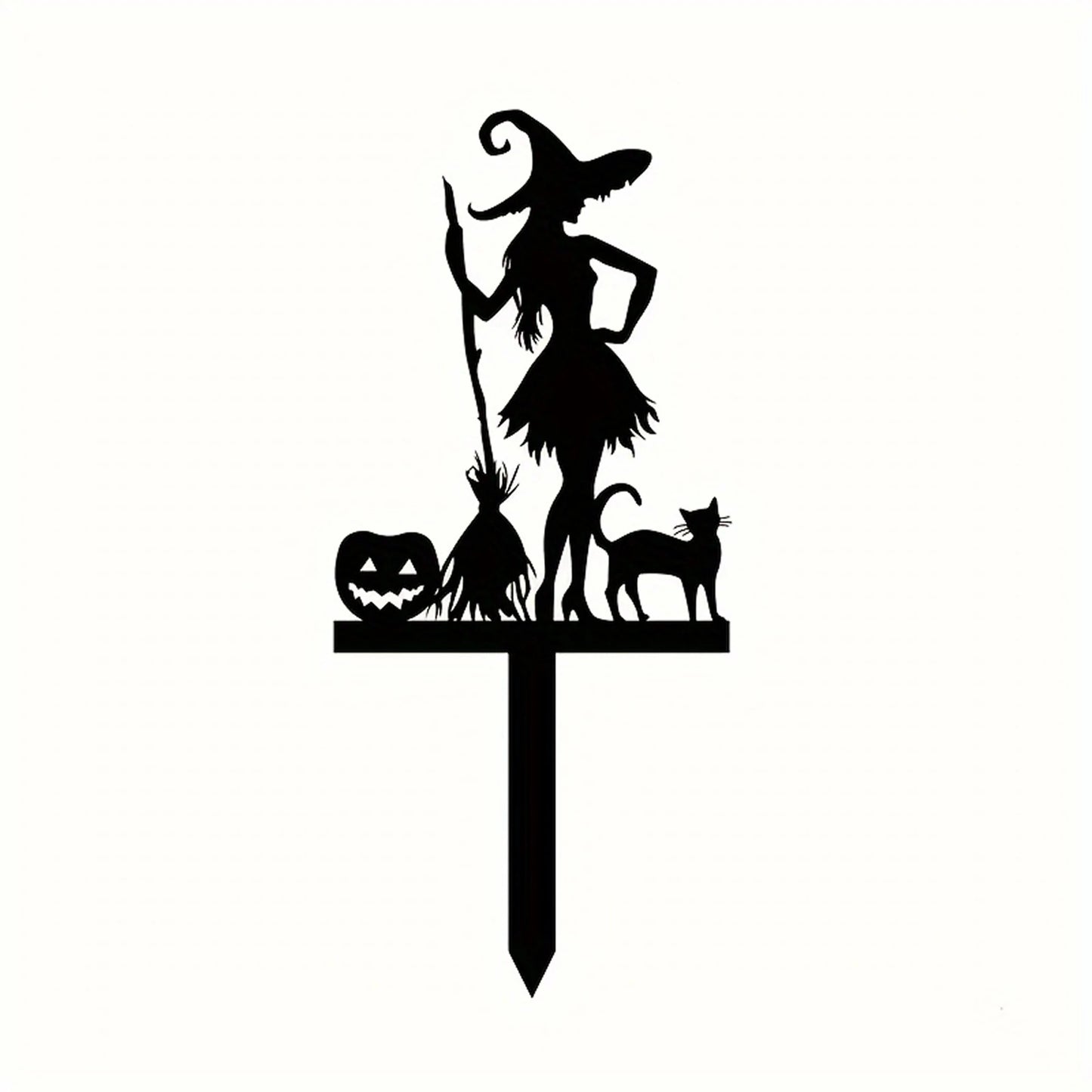 Spooky Halloween Yard Stake 2D Metal Ghost Holiday Garden Decoration Outdoor Party Favor for Haunted Fun