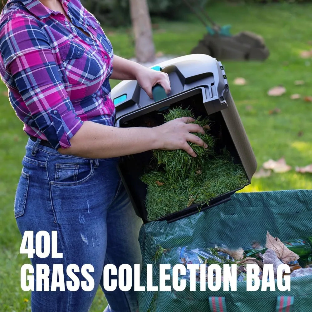 Cordless 2x20V 16 Inch Push Lawn Mower 6 Position Height