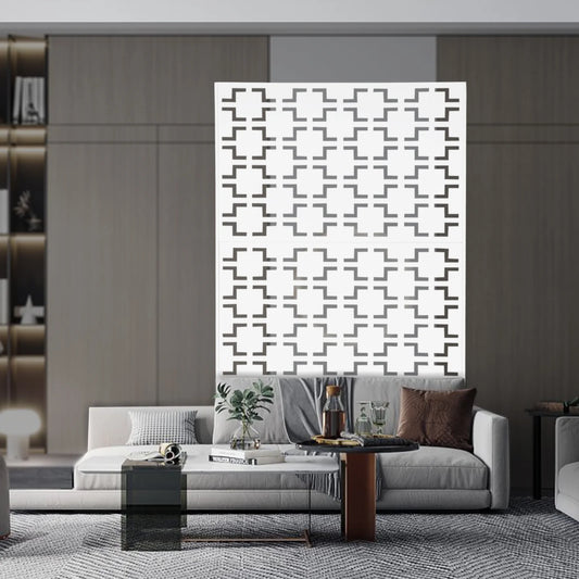 6-Pack Metal Privacy Fence Panels - Free Standing Garden Screen w/Planter Wall | Modern Yard Divider