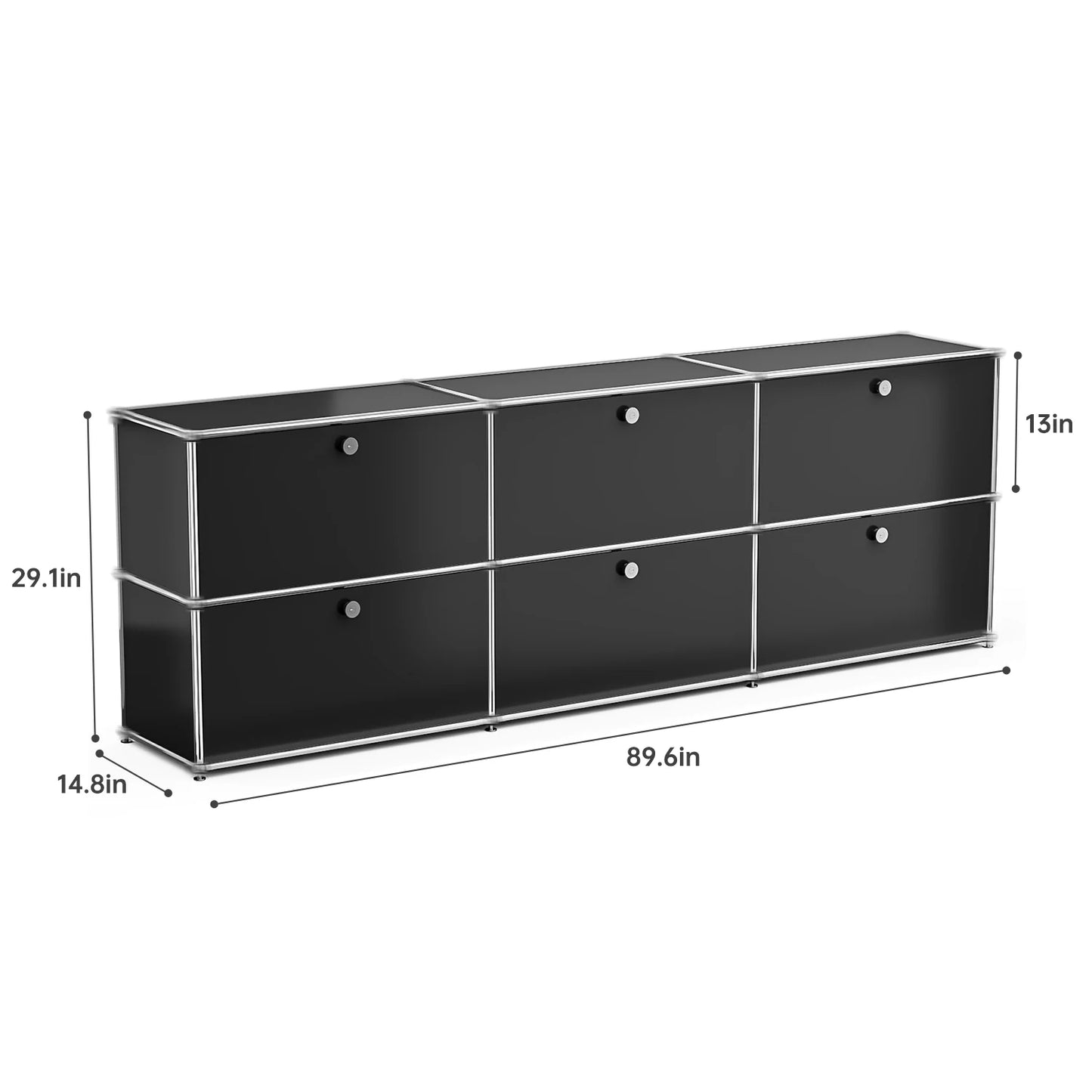 Modern Stainless Steel Storage Cabinet TV Stand Multi Shelf Organizer For Home