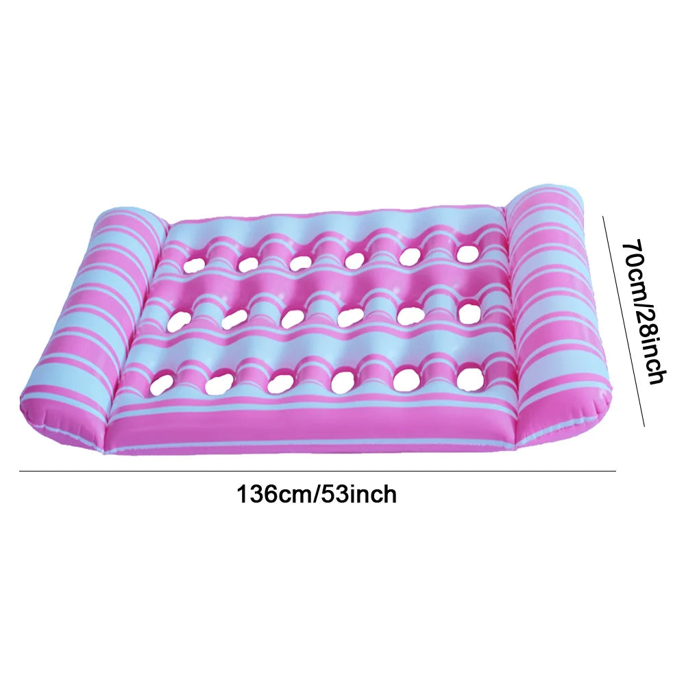 Inflatable Floating Pool Mattress Hammock Lounger Recliner Chair For Adults