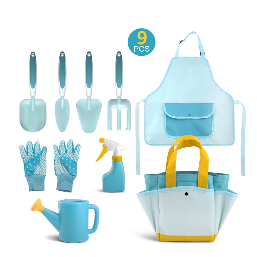 Children Garden Tool Set to Develop Child Imagination and Physical Activity With Shovel,Rake Watering Can Protective Apron