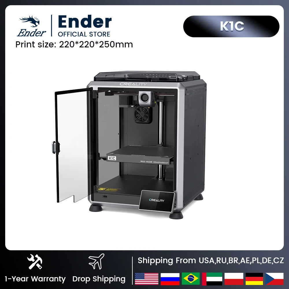 Creality K1C Speedy 3D Printer All Metal Extruder AI Camera 220x220x250mm