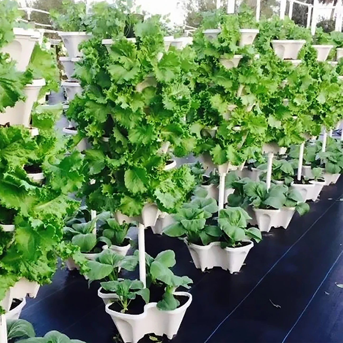 Stackable Vertical Planter Pots For Garden Strawberry Plants