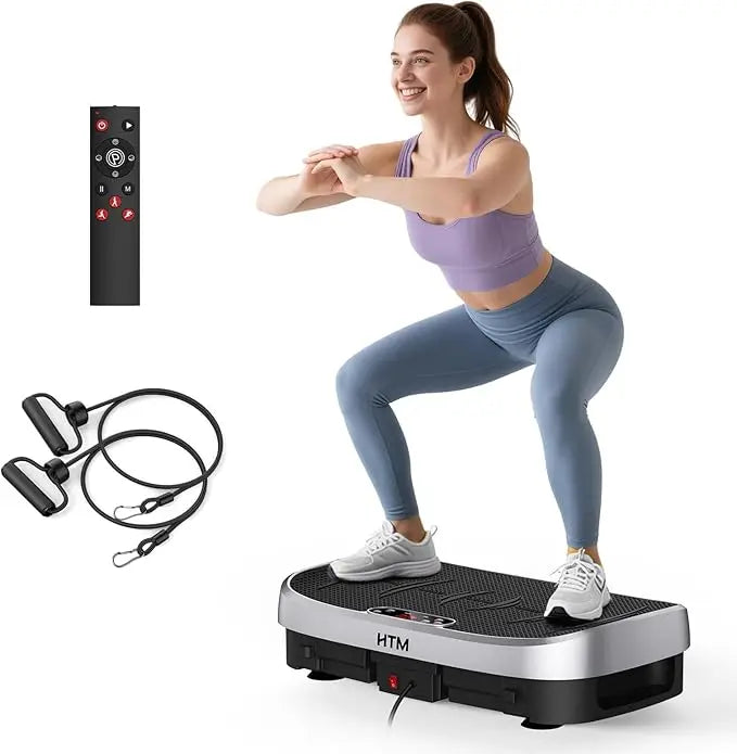 120 Speed Vibration Plate Whole Body Workout Quiet Operation Compact Home Gym