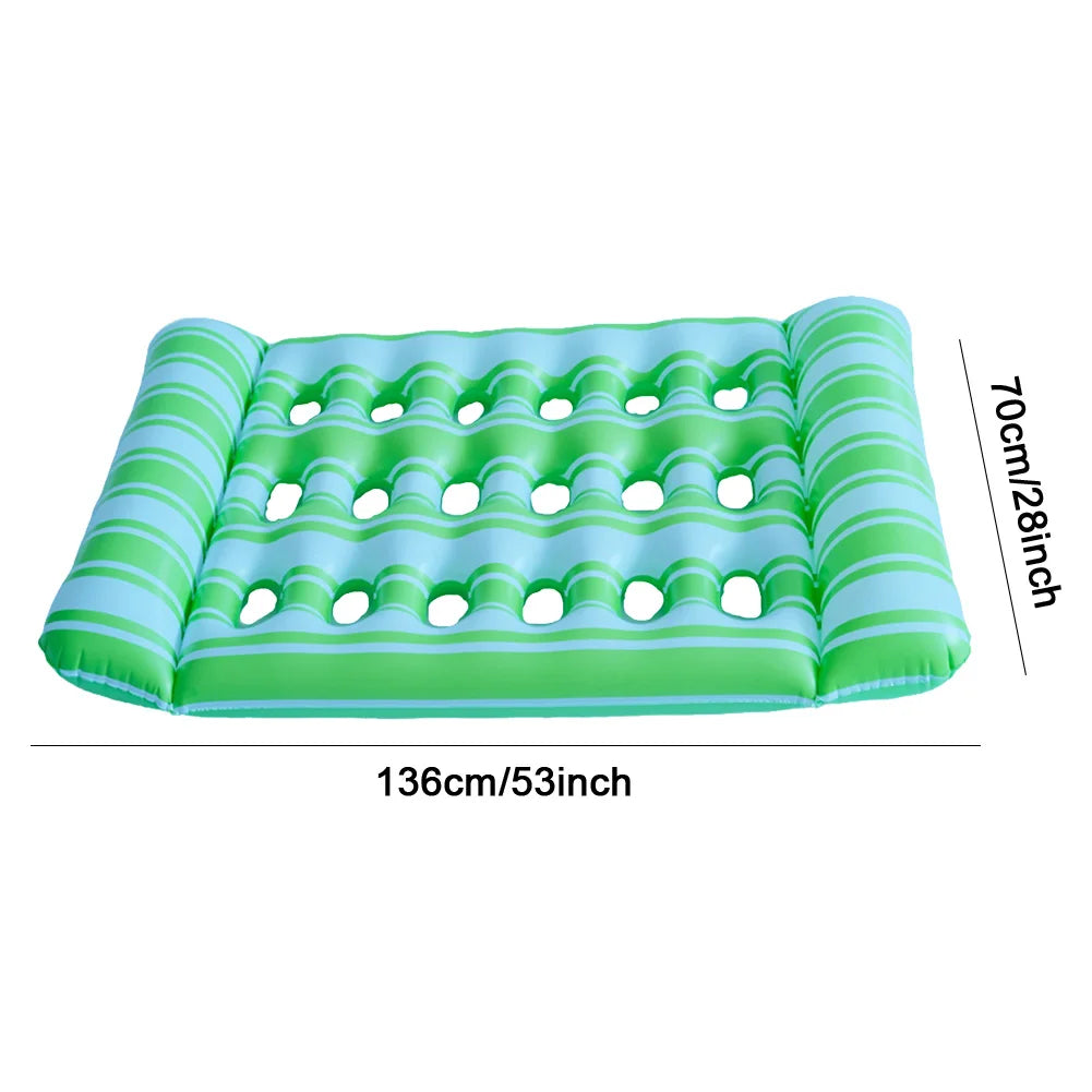 Inflatable Floating Pool Mattress Hammock Lounger Recliner Chair For Adults