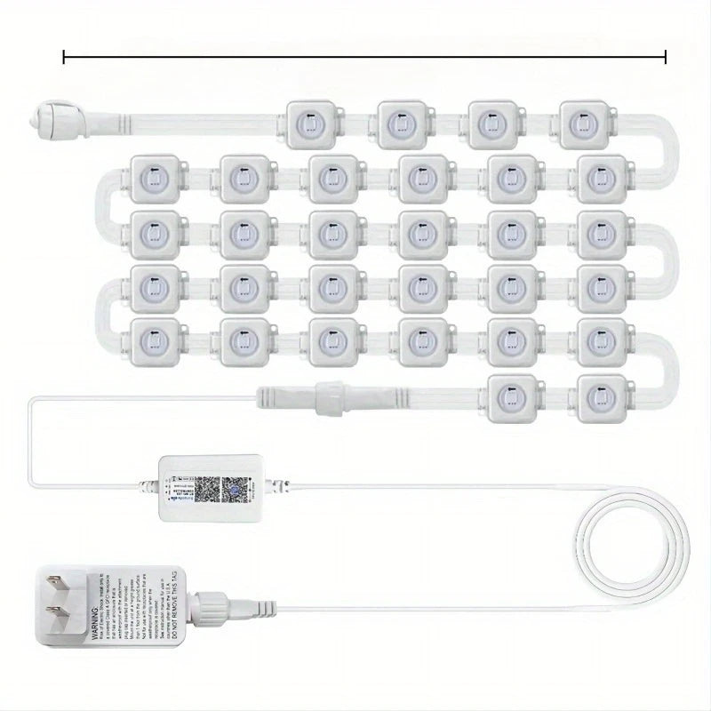 MIMIRGB Outdoor Eaves Lights LED String With App Control DIY Scene Modes