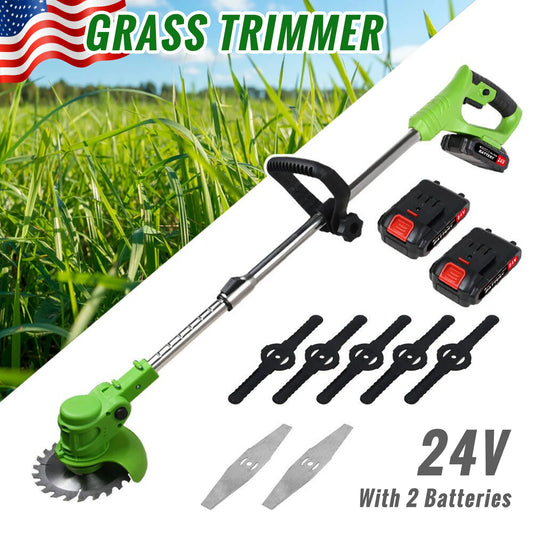Cordless Electric Weed Trimmer 2 In 1 Lawn Grass Trimmer
