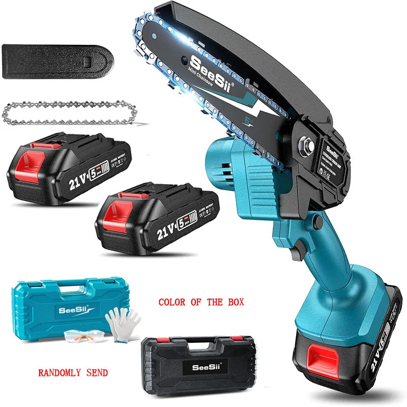 Seesii Makita 18V Six Inch Cordless Chainsaw Two Batteries