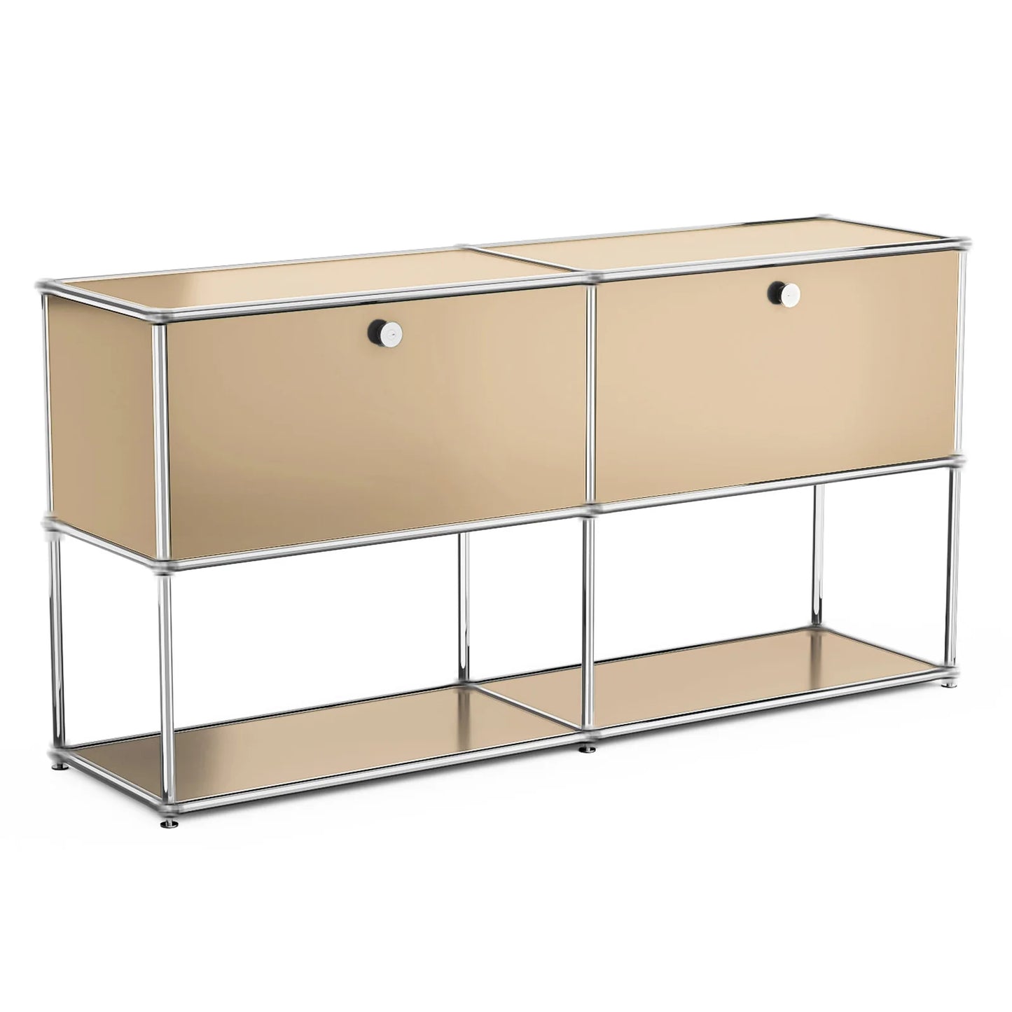Modern Stainless Steel Storage Cabinet TV Stand Multi Shelf Organizer For Home
