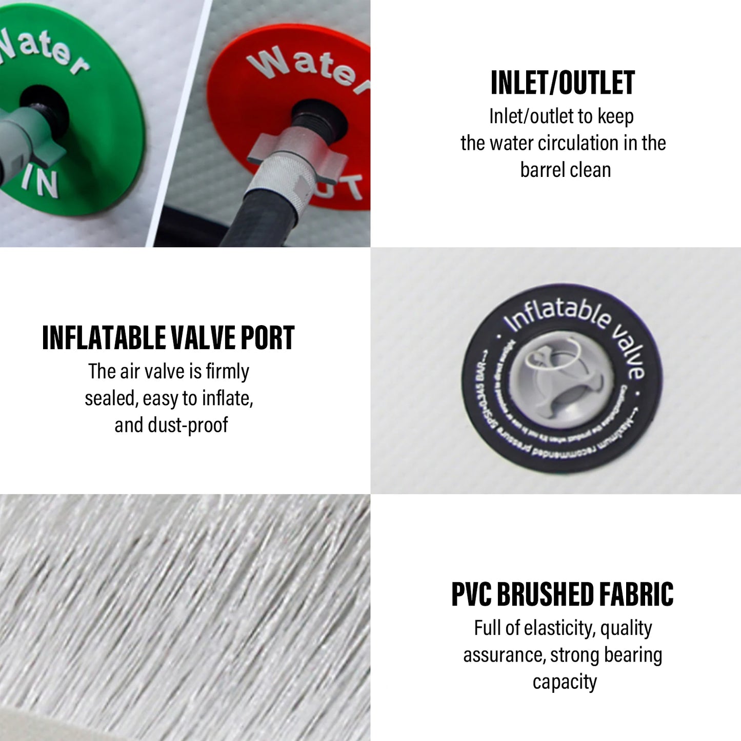 Inflatable Ice Bath Plunge Tub Foldable High Pressure Pump