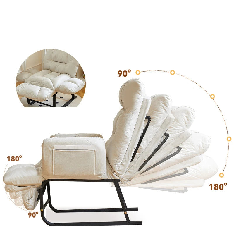 Sofa Chair Recliner With Large Seat Cushions And Adjustable Backrest For Bedroom