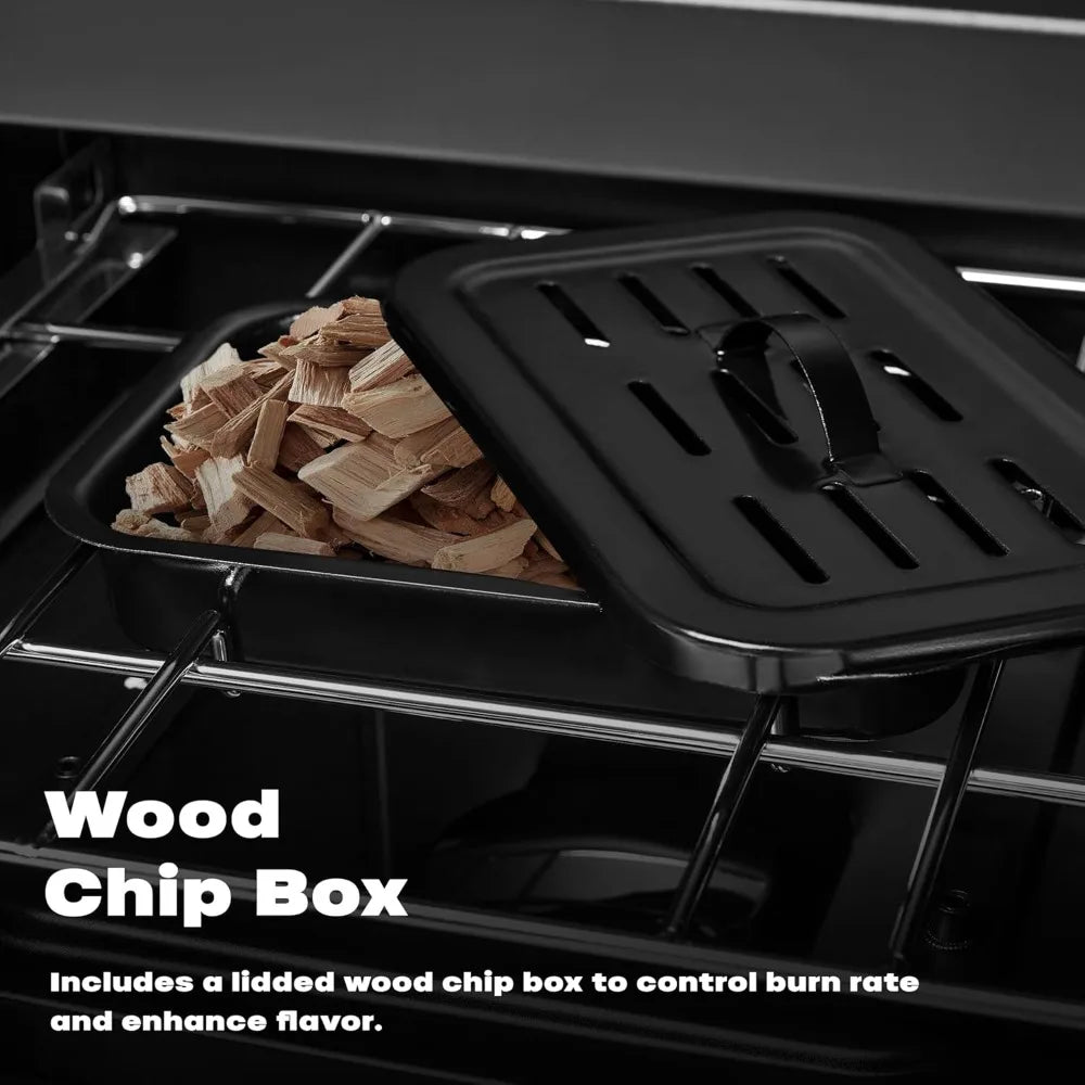 Propane Smoker With Cover Vertical Gas Grill Temp Control