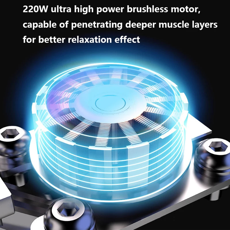 220W Professional Massage Gun Heating Aluminum Alloy Massager for Training