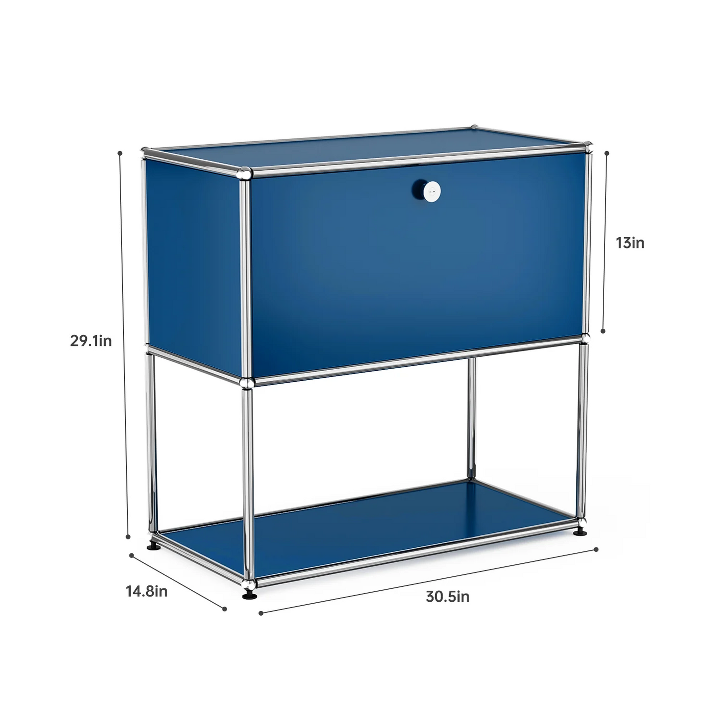 Modern Stainless Steel Storage Cabinet TV Stand Multi Shelf Organizer For Home
