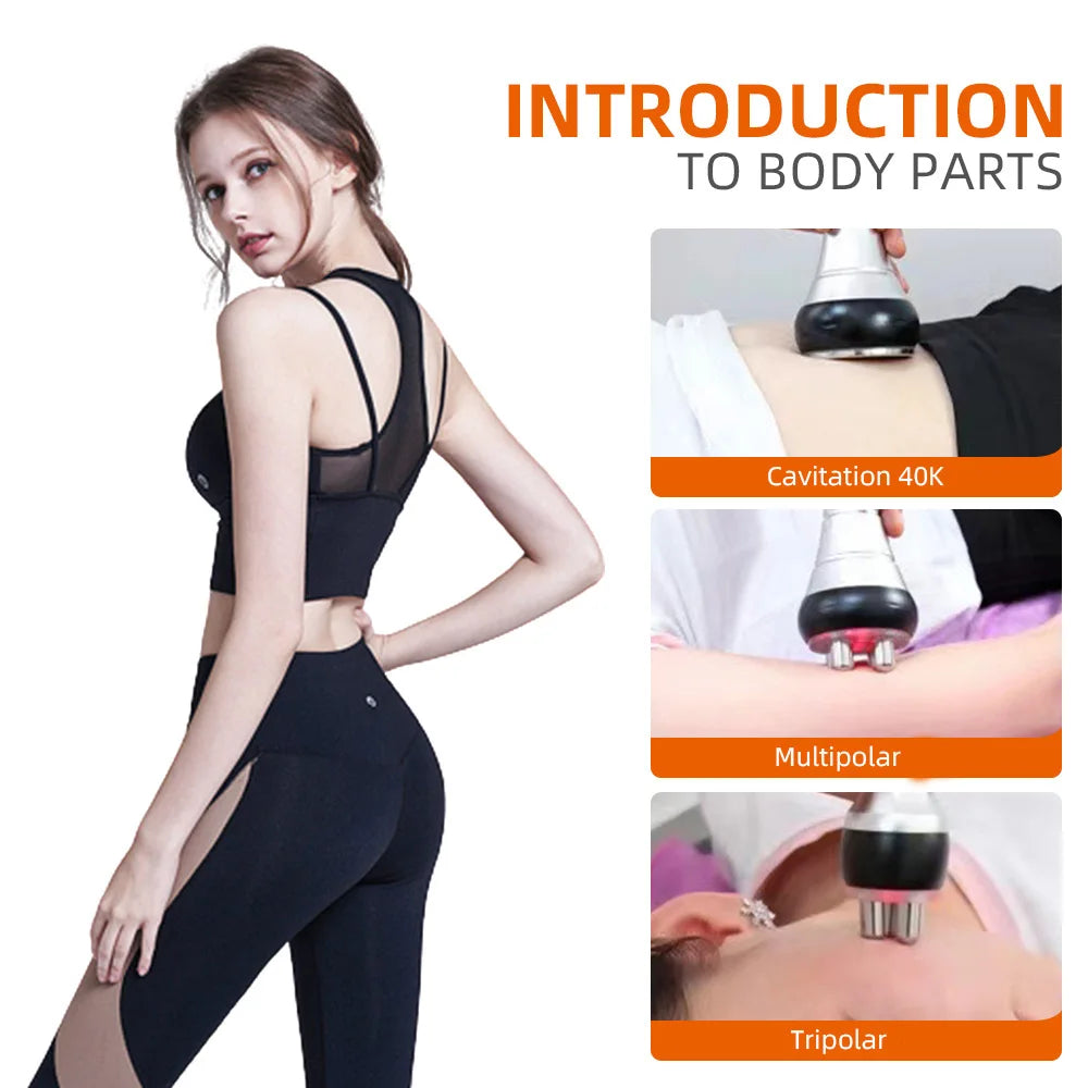 Three In One Beauty Body Slimming Massager Cavitation Machine For Face And Body