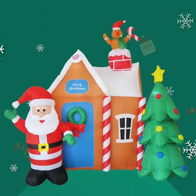 6 Ft Inflatable Christmas Yard Decoration Santa Claus Outdoor Holiday Prop