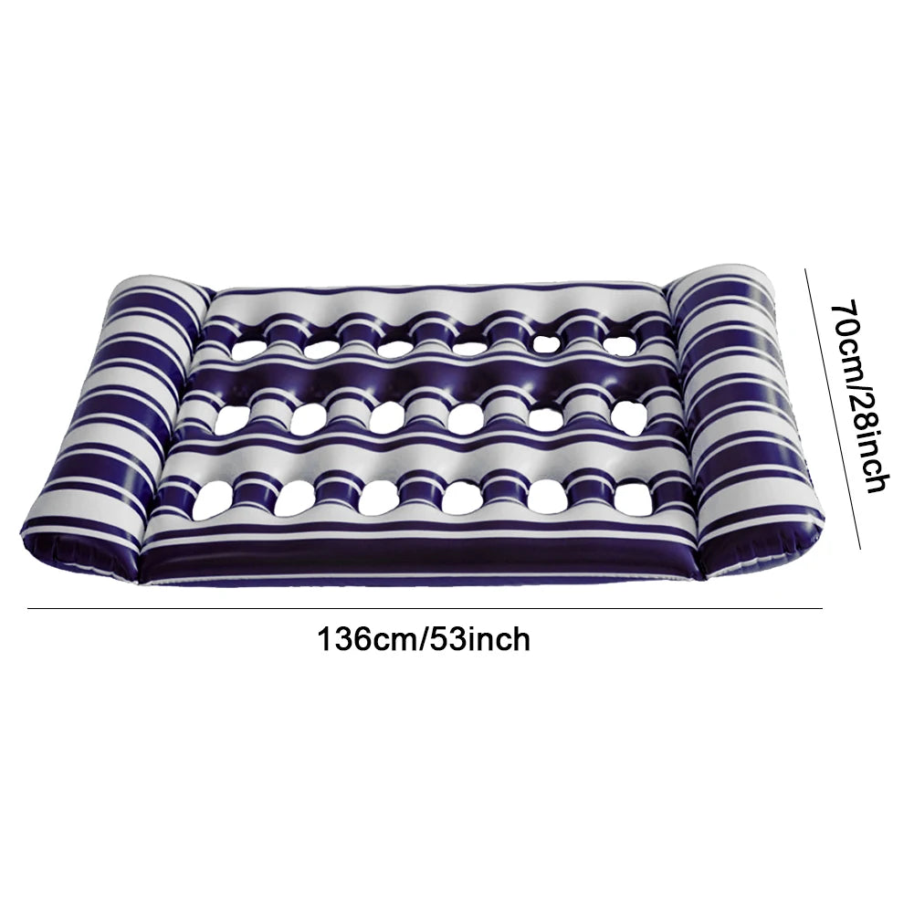 Inflatable Floating Pool Mattress Hammock Lounger Recliner Chair For Adults