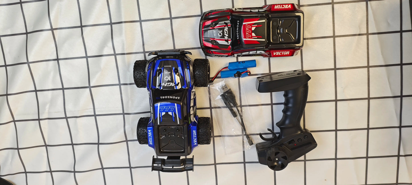 2.4GHz Four Wheel Drive RC Off Road Truck With LED Lights All Terrain Tires