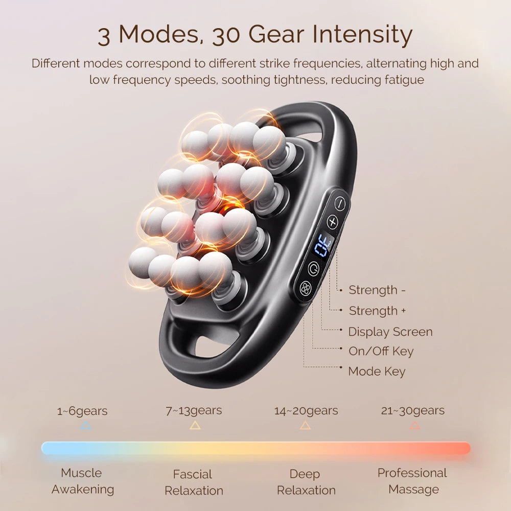 16 Head Fascia Gun High Frequency Vibration Massage For Back Neck Shoulders
