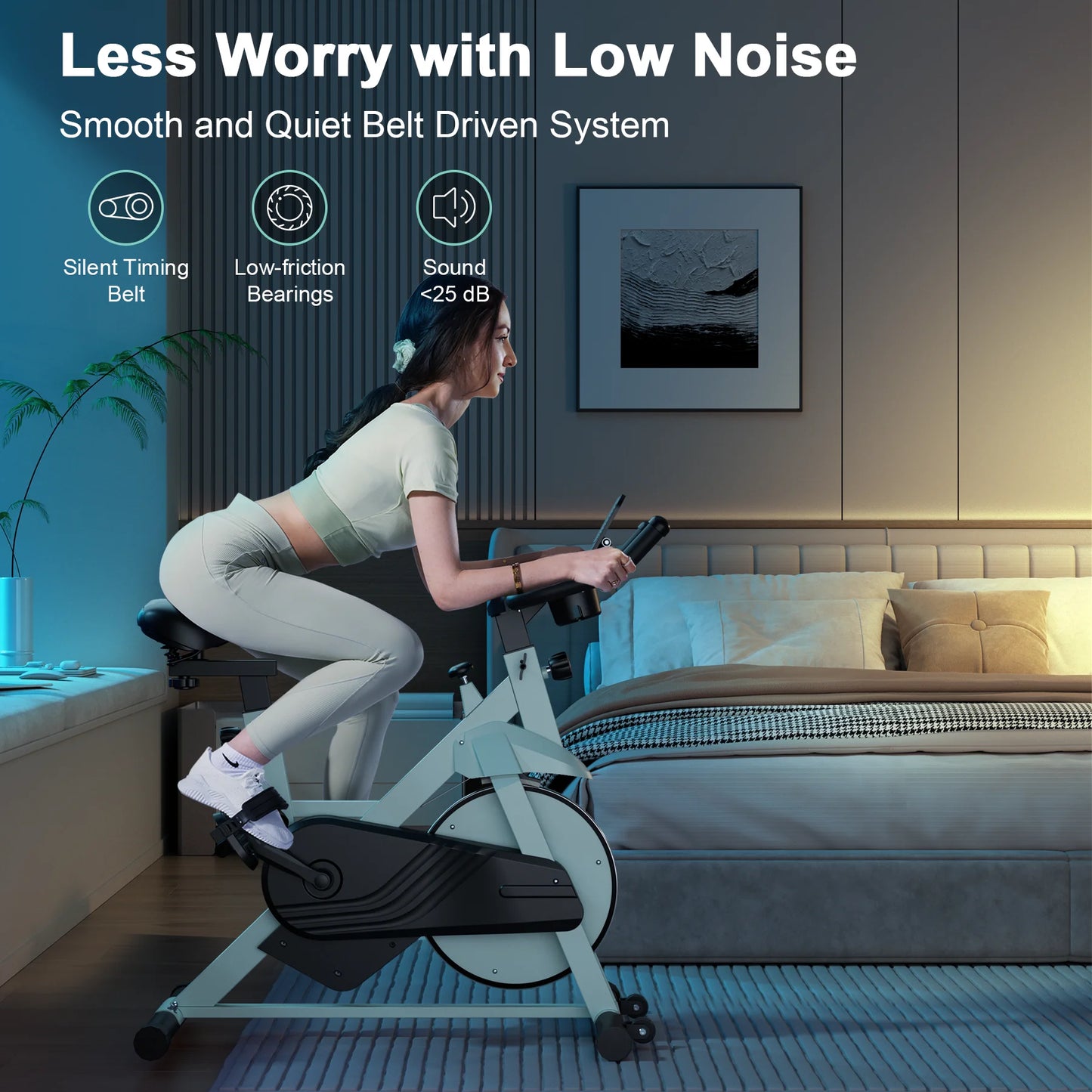Superun Exercise Bike 32 Level Magnetic Resistance Low Noise For Home Use
