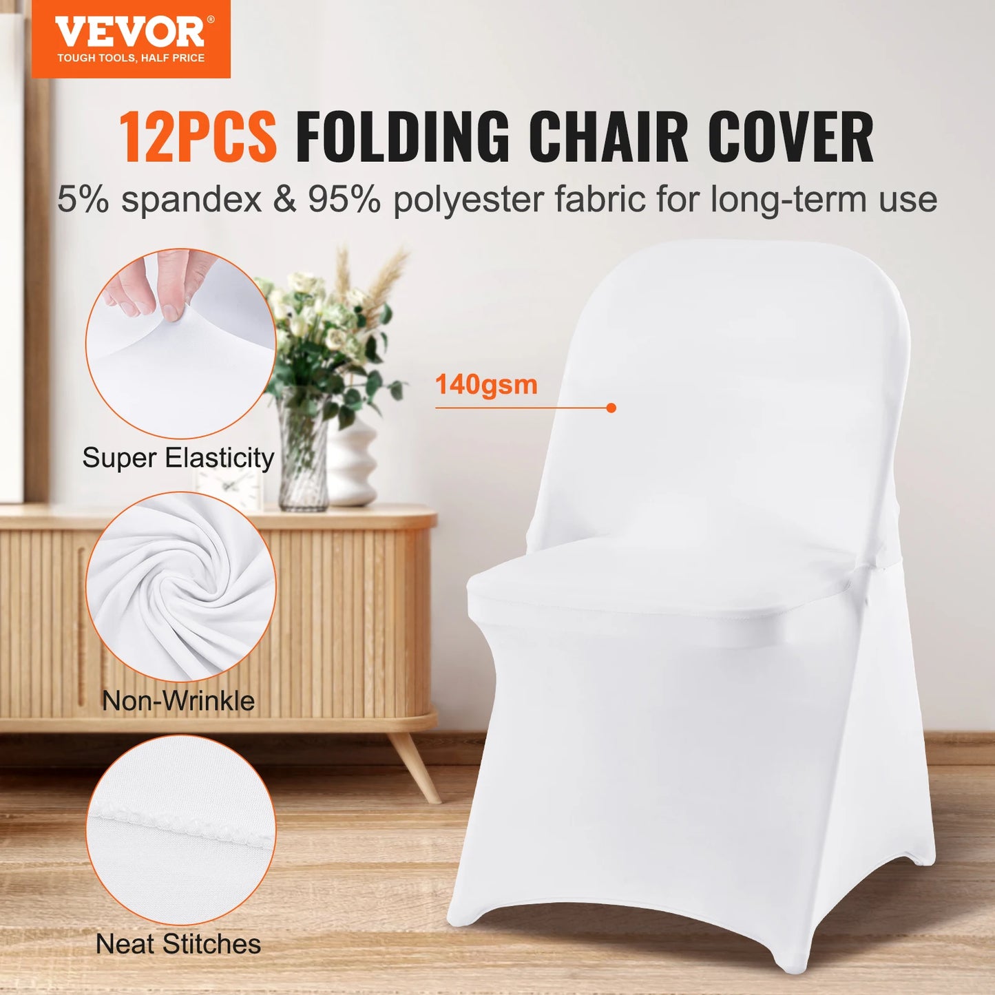 SucceBuy Spandex Stretch Chair Covers For Wedding Banquet Party