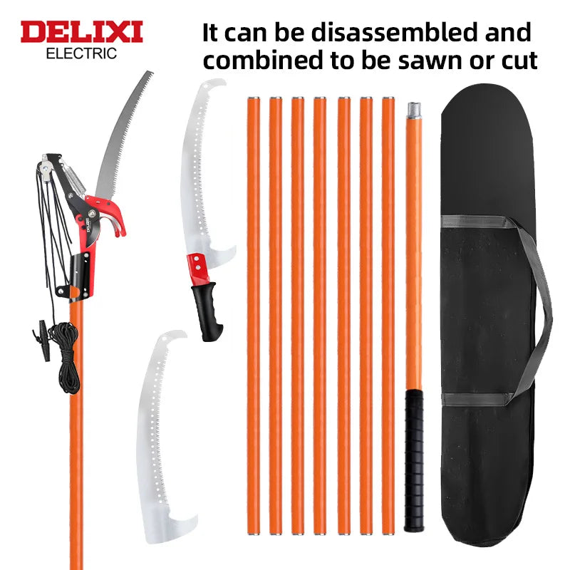 Delixi Electric Telescopic Saw 9 To 26 Ft Pruning Tool
