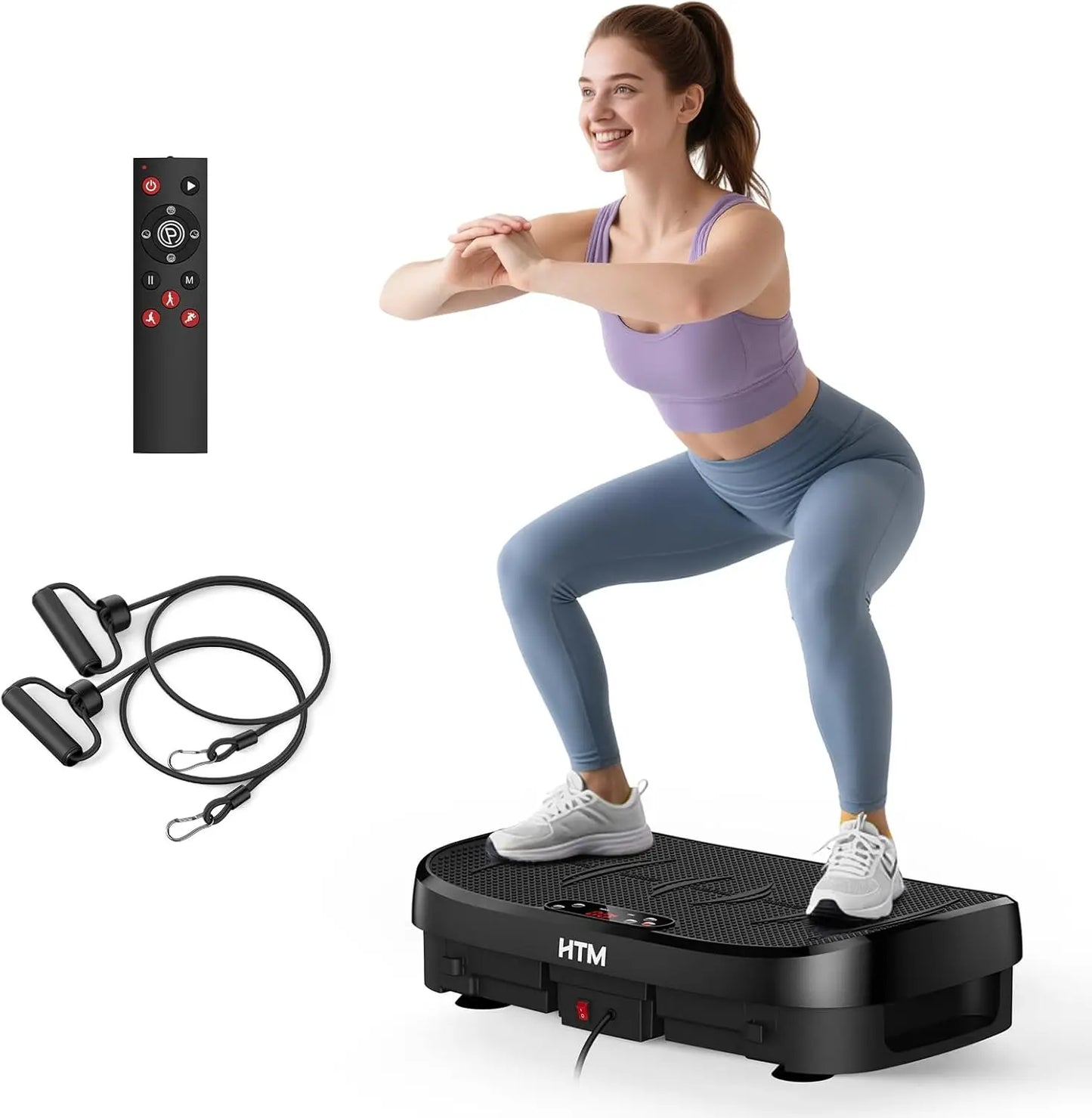 120 Speed Vibration Plate Whole Body Workout Quiet Operation Compact Home Gym