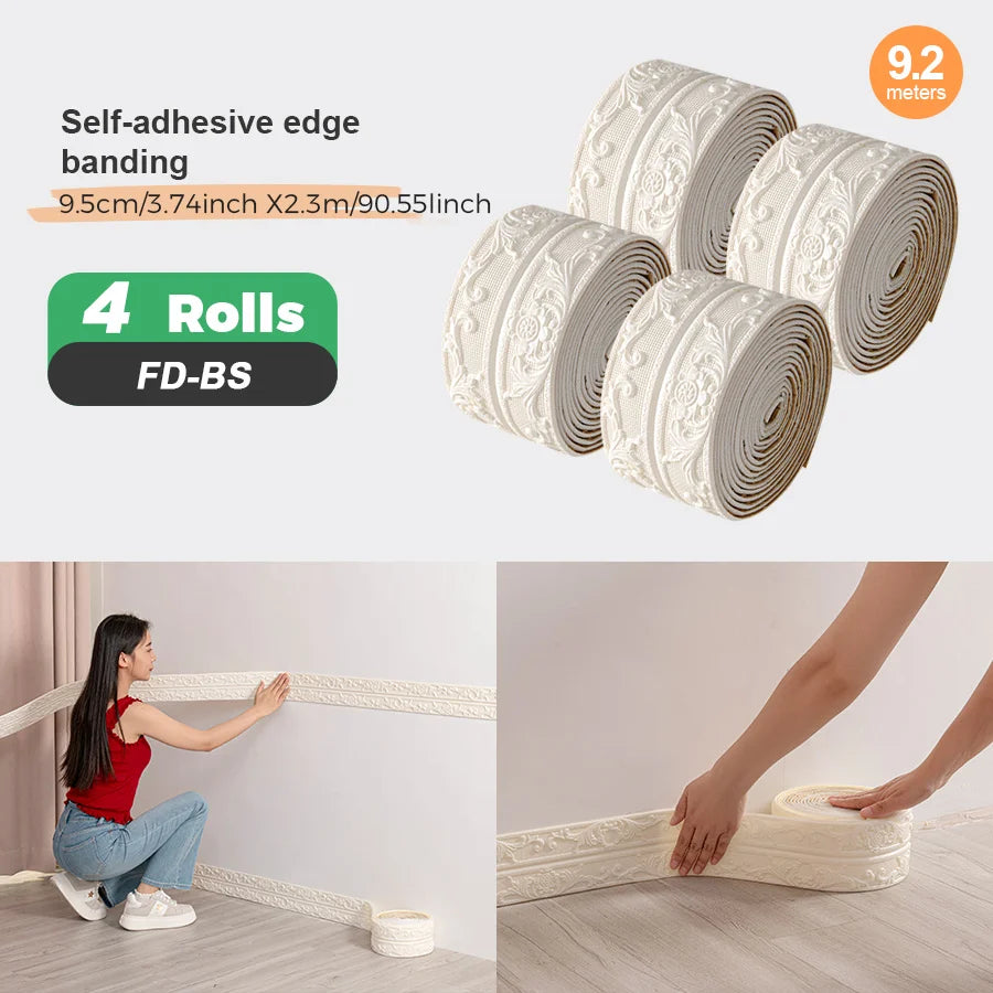 Self Adhesive Edge Banding Strip 8mm Foam Peel And Stick For Indoor Areas