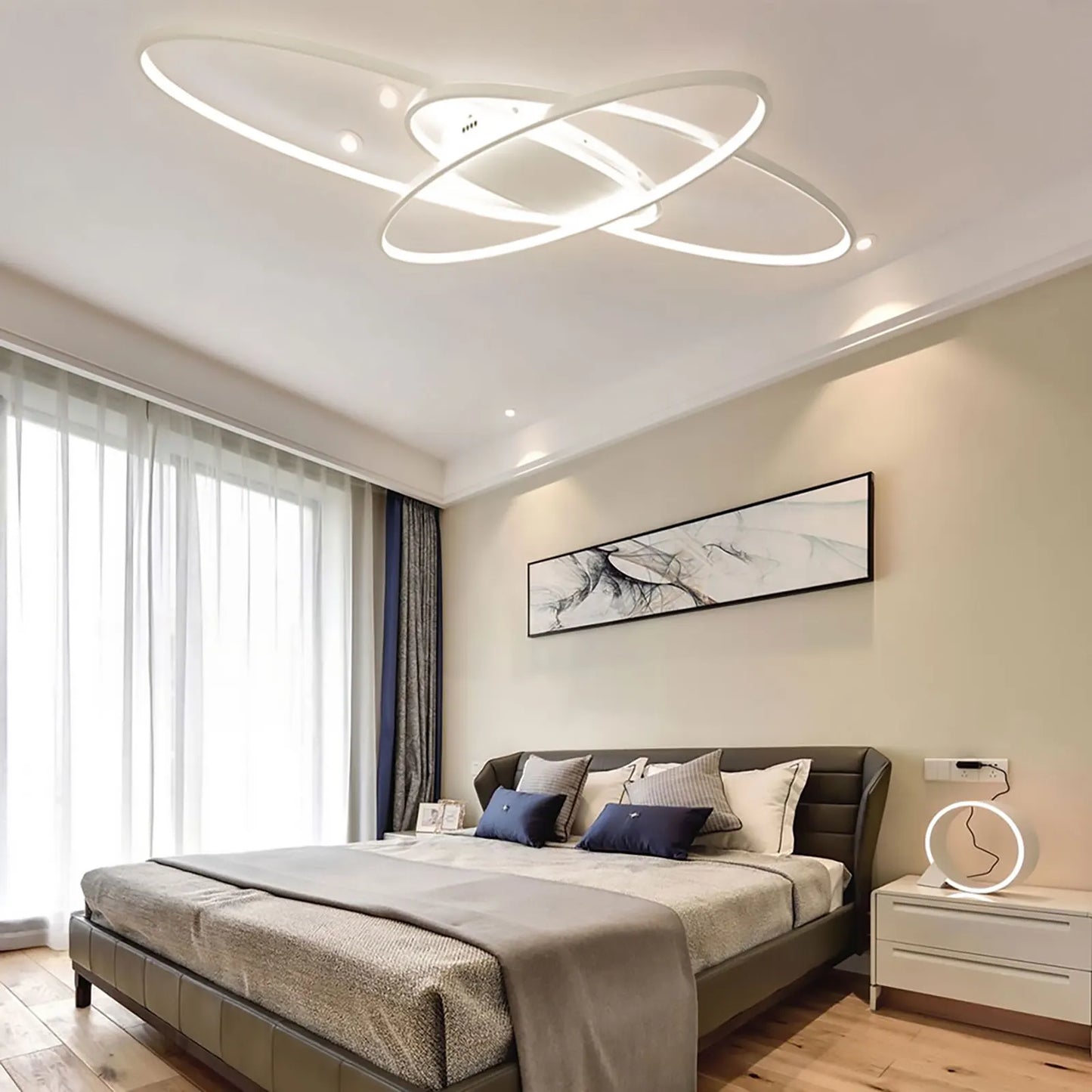 Geometric Modern Ceiling Light With Multifunctional Design