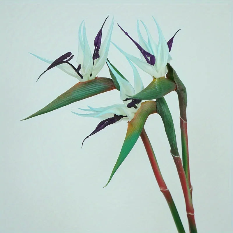 3 Piece Artificial Bird Of Paradise Flowers 24 Inch Long Stems For Home Decor