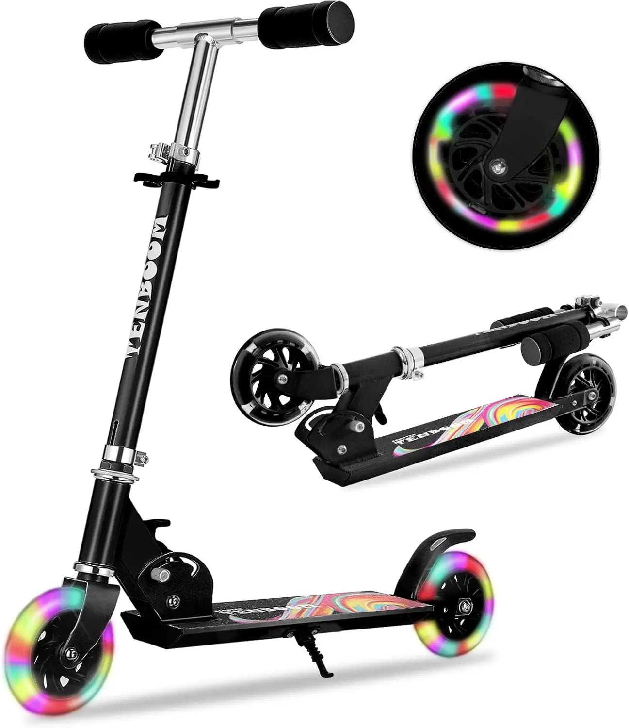 Easy Folding Kids Scooter With 3 Level Height Adjustment For Ages 3 To 12