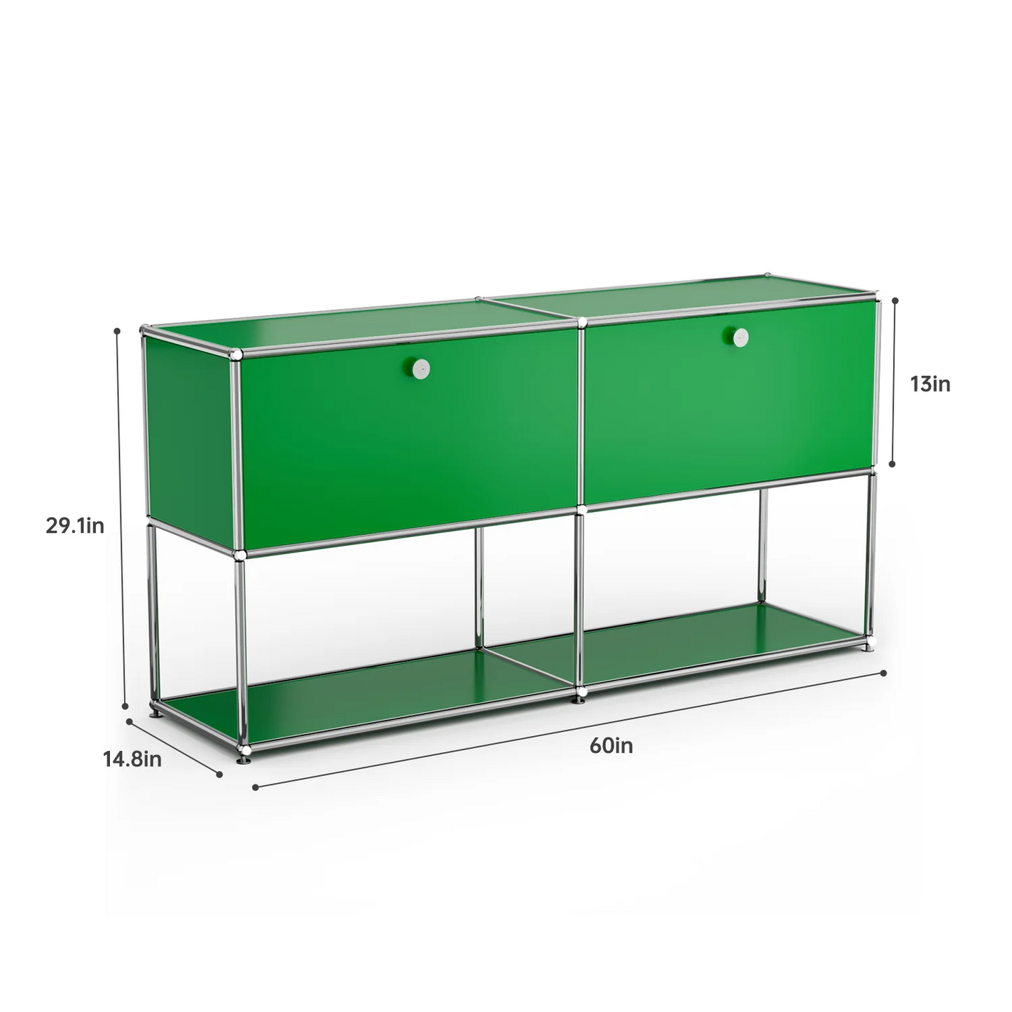 Modern Stainless Steel Storage Cabinet TV Stand Multi Shelf Organizer For Home