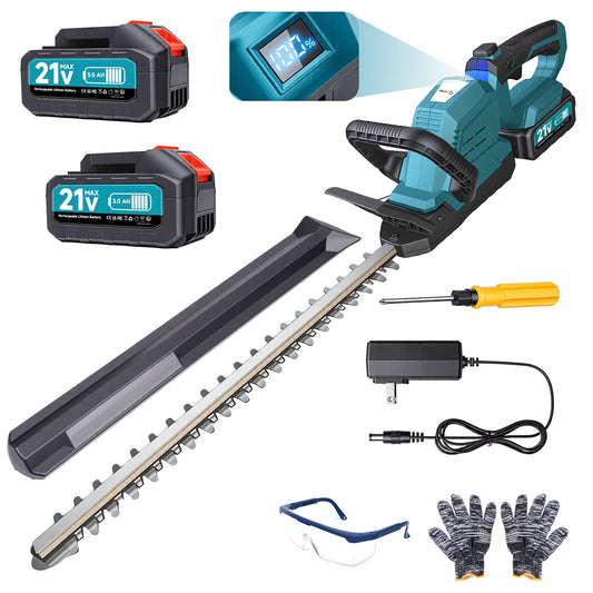 XYSD 20 Inch Cordless Hedge Trimmer With Battery 180 Degree Rotatable Head