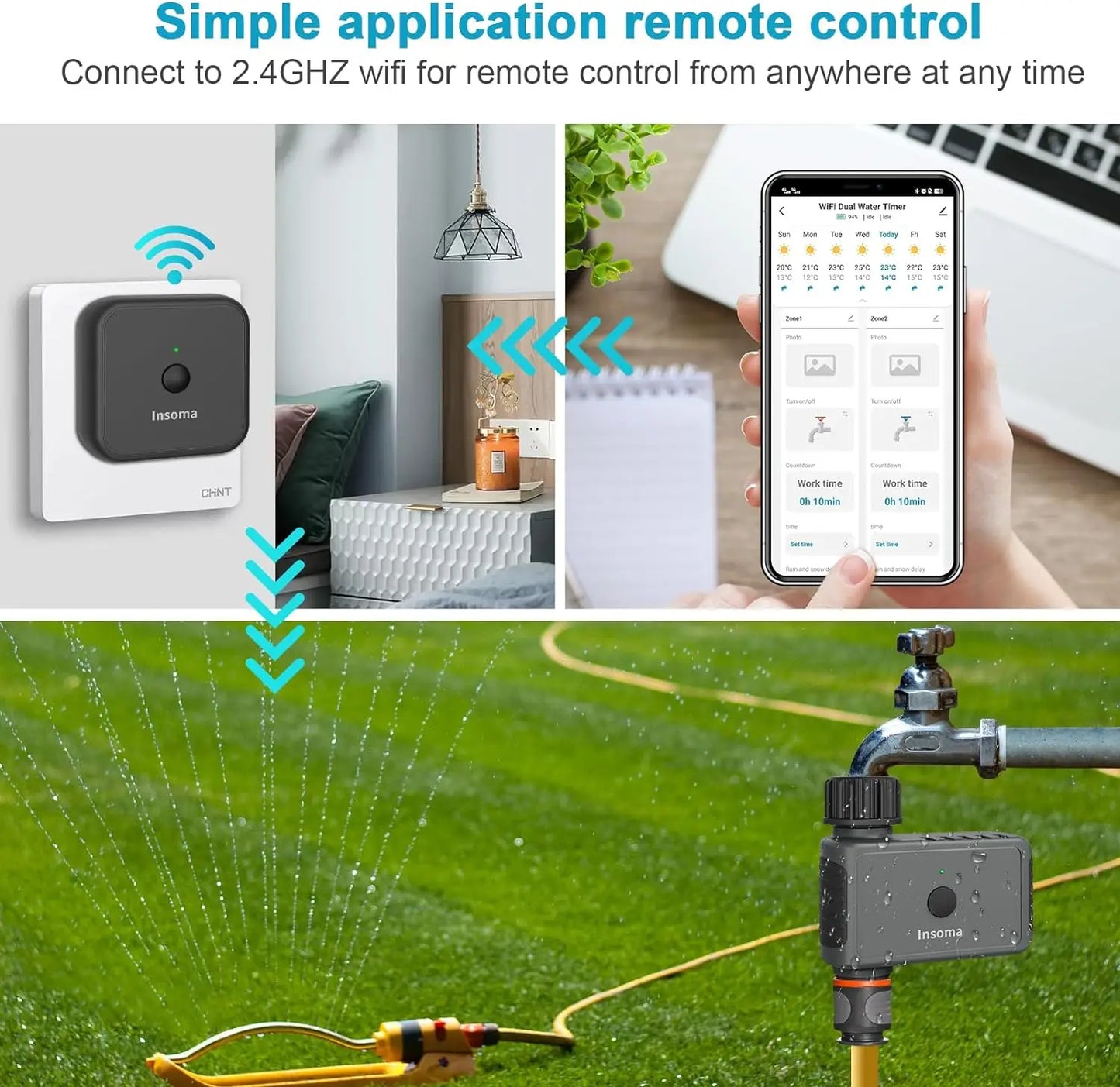 Insoma WiFi Automatic Sprinkler Timer Garden Smart Irrigation With Alexa