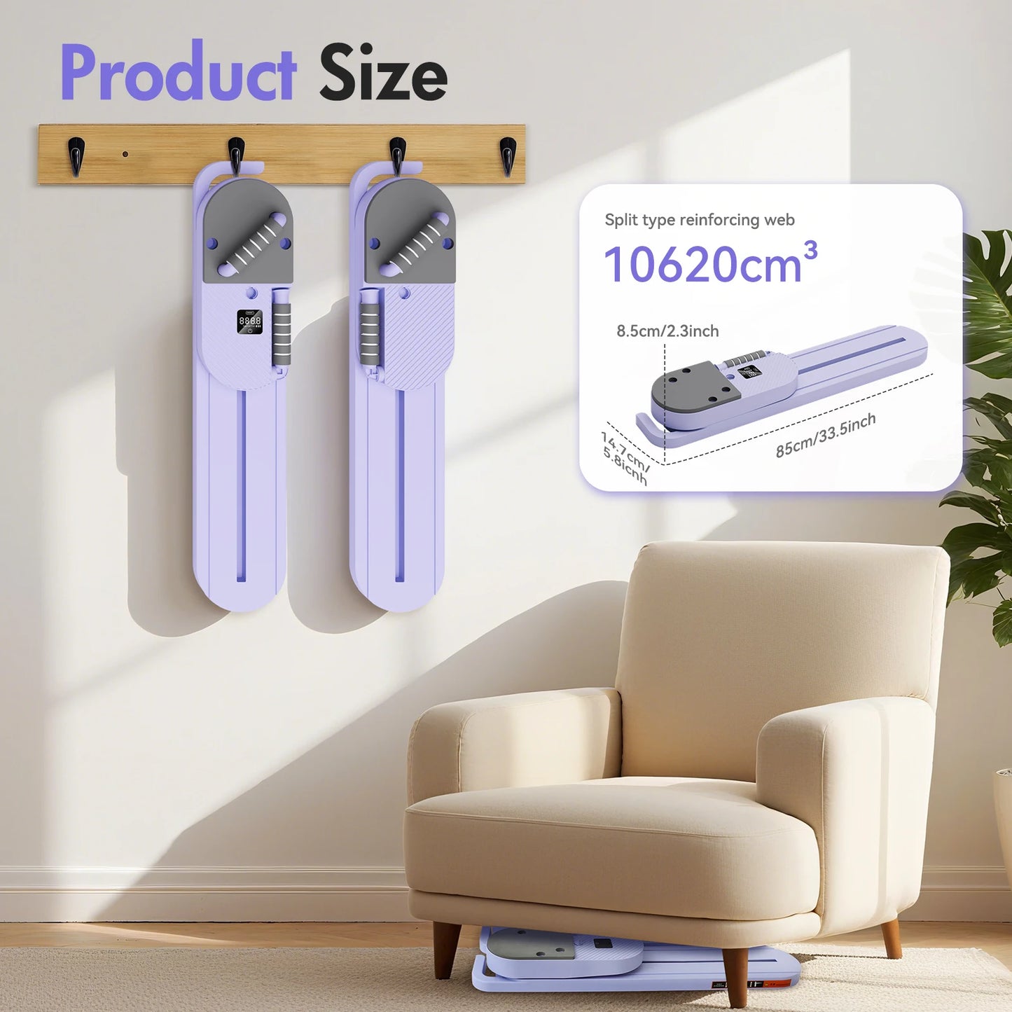 Abdominal Pilates Board With Detachable Resistance Bands LCD Display