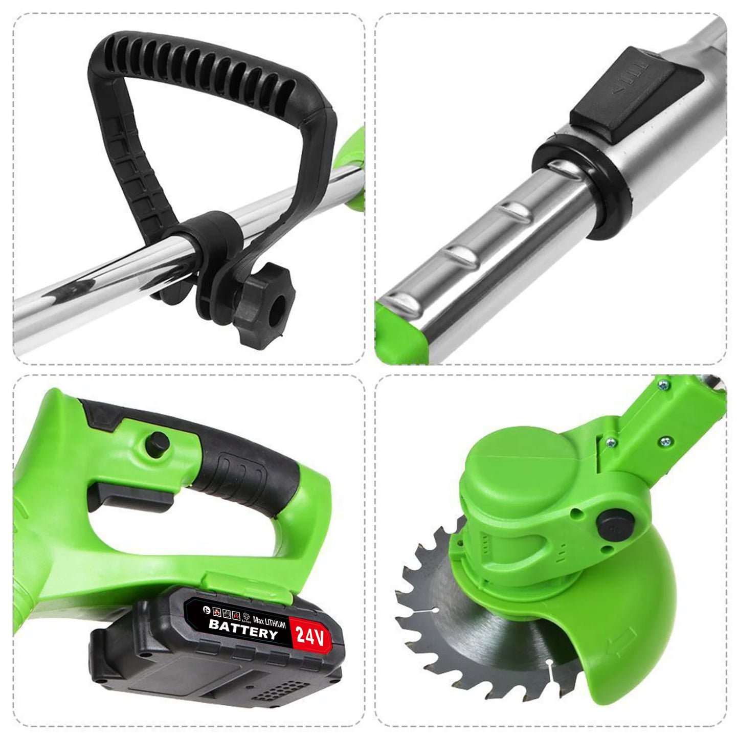 Cordless Electric Weed Trimmer 2 In 1 Lawn Grass Trimmer