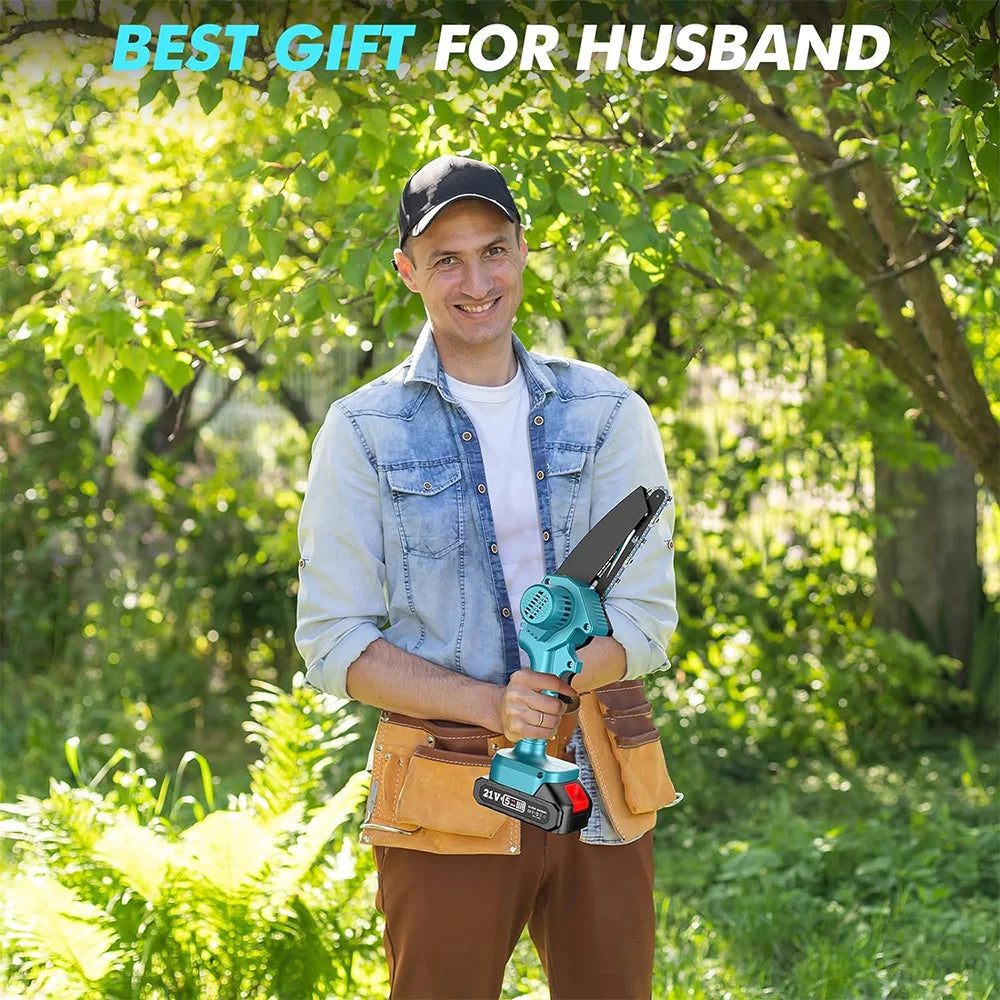 Seesii Makita 18V Six Inch Cordless Chainsaw Two Batteries