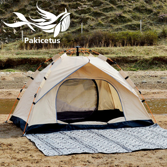 Pakicetus Instant Golden Tent Portable 3 4 Person Beach And Camping Shelter