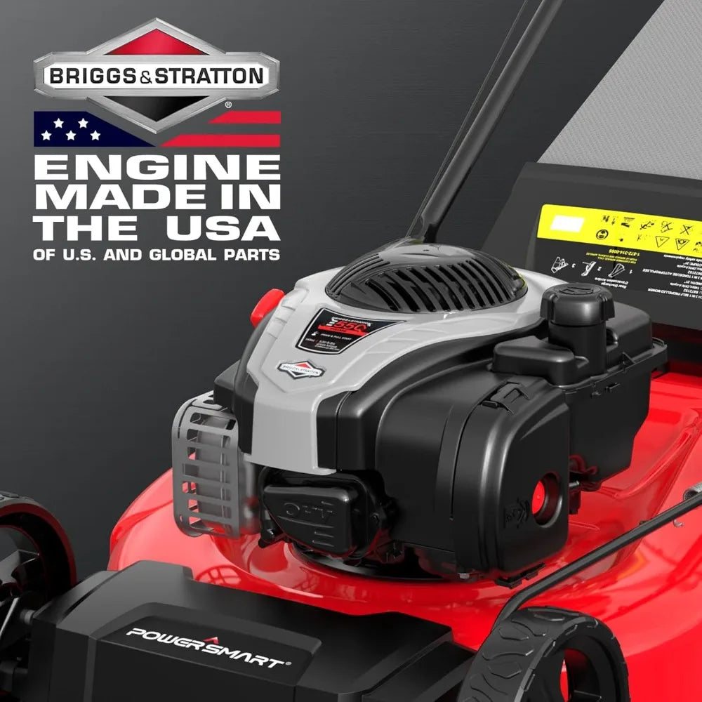 21" Self-Propelled Lawn Mower with 140cc Briggs & Stratton Engine - Heavy-Duty Steel Deck, 6 Cutting Heights