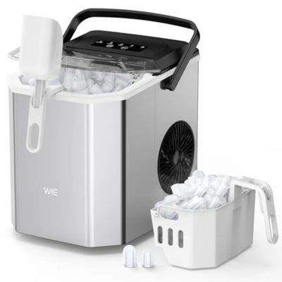 Stainless Steel Ice Maker Self Cleaning 12kg 24H Two Sizes 9 Ice Cube Ready