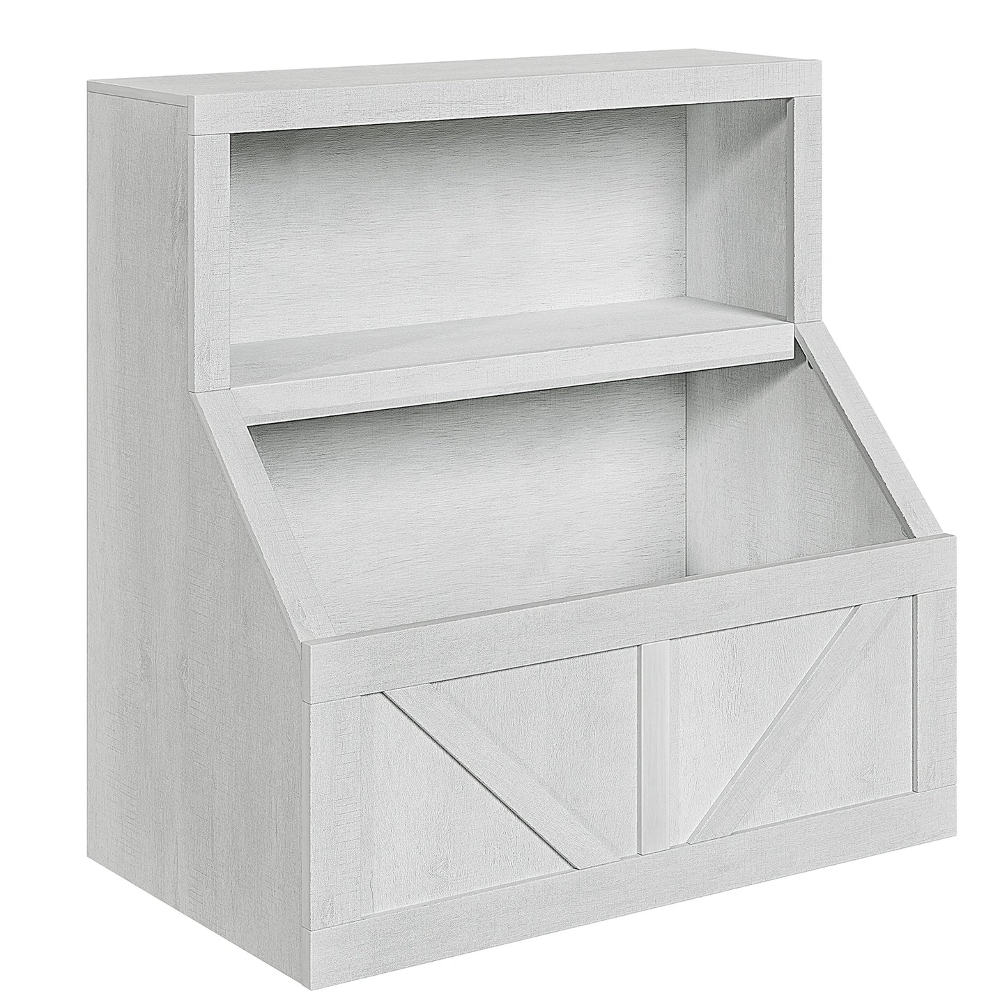 Engineered Wood Bookcase And Toy Storage Cabinet Two Tier