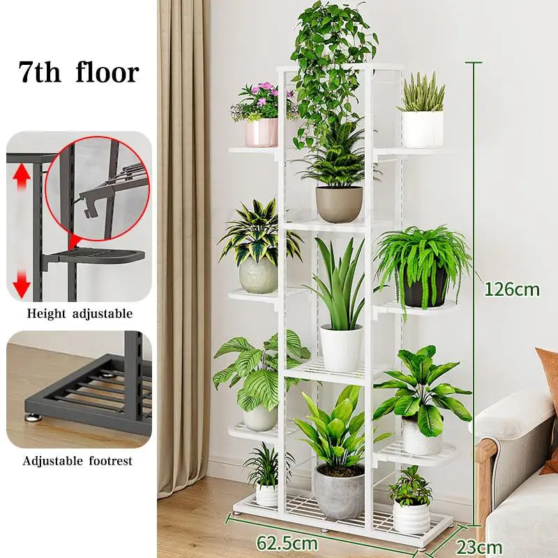 Indoor Plant Stand 5 Tier And 7 Tier Flower Rack Pot Shelf Storage Organizer