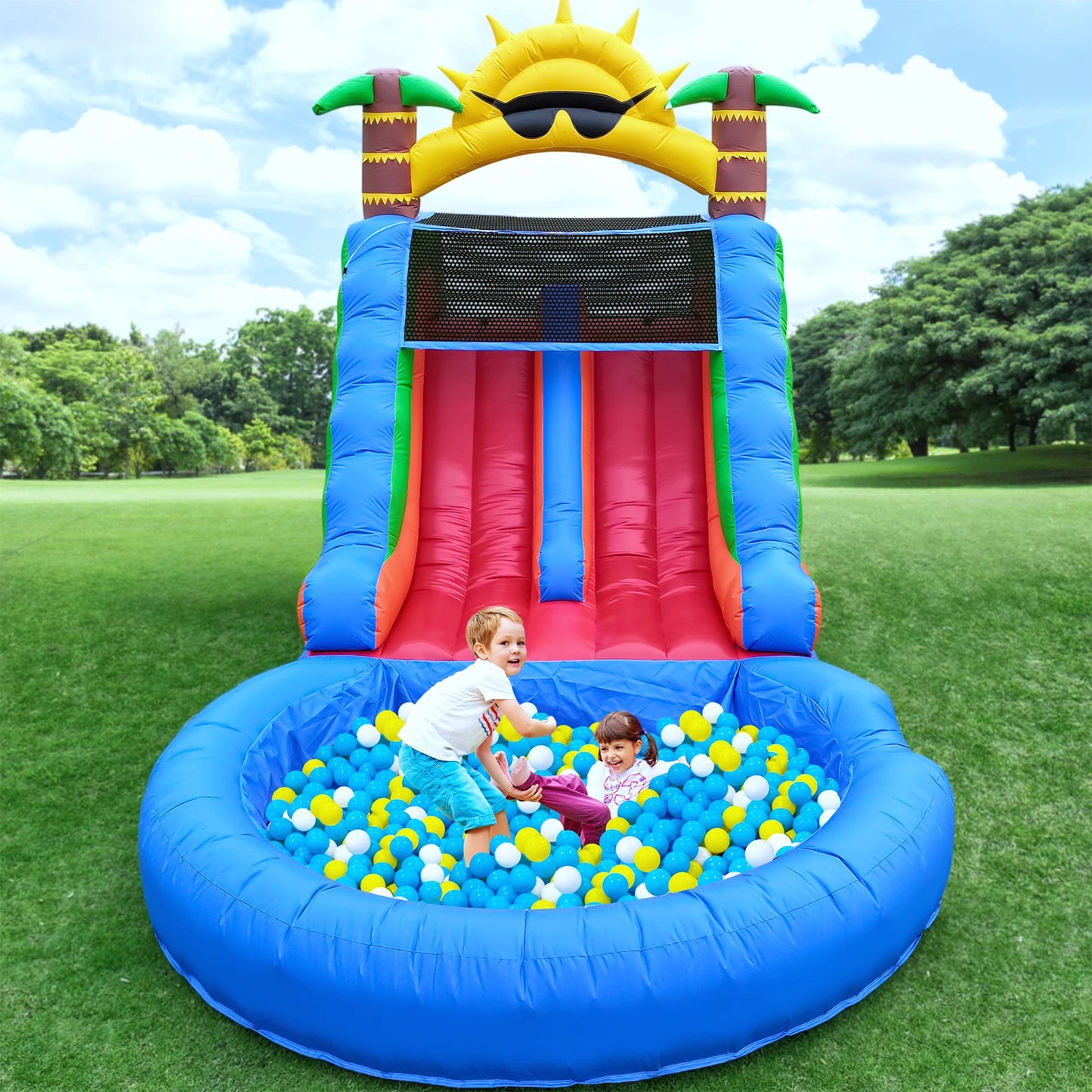 Inflatable Water Slide With 1100W Blower PVC Bounce House