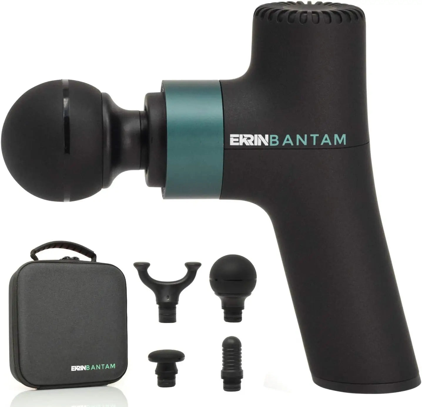 Compact Deep Tissue Massage Gun With Adjustable Speeds And Four Attachments